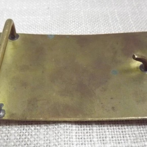 Vintage Semi and Trailer Hauler Brass Belt Buckle - Picture 4 of 4